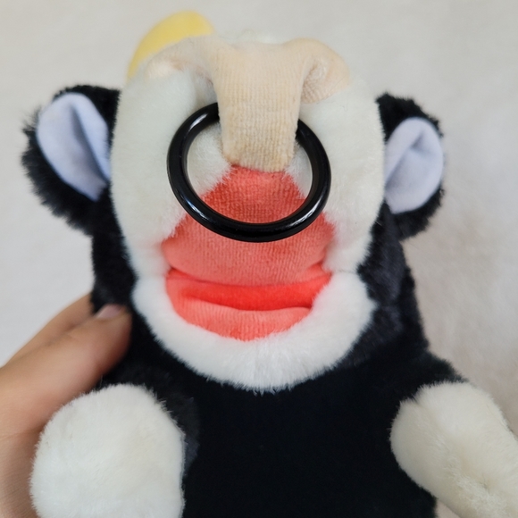 Vintage 1991 Gund Funanimals Cow bull hand puppet plush soft toy - Picture 2 of 7